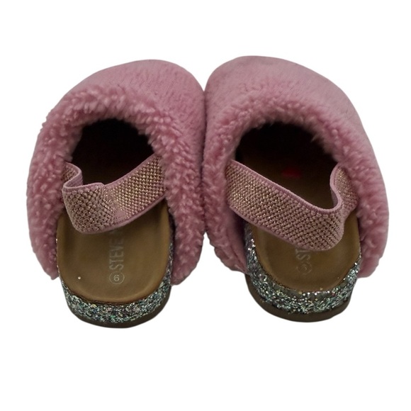 Steve Madden Toddler Homez Slip On Shoes Blush Faux Fur Size 6 - Picture 5 of 7
